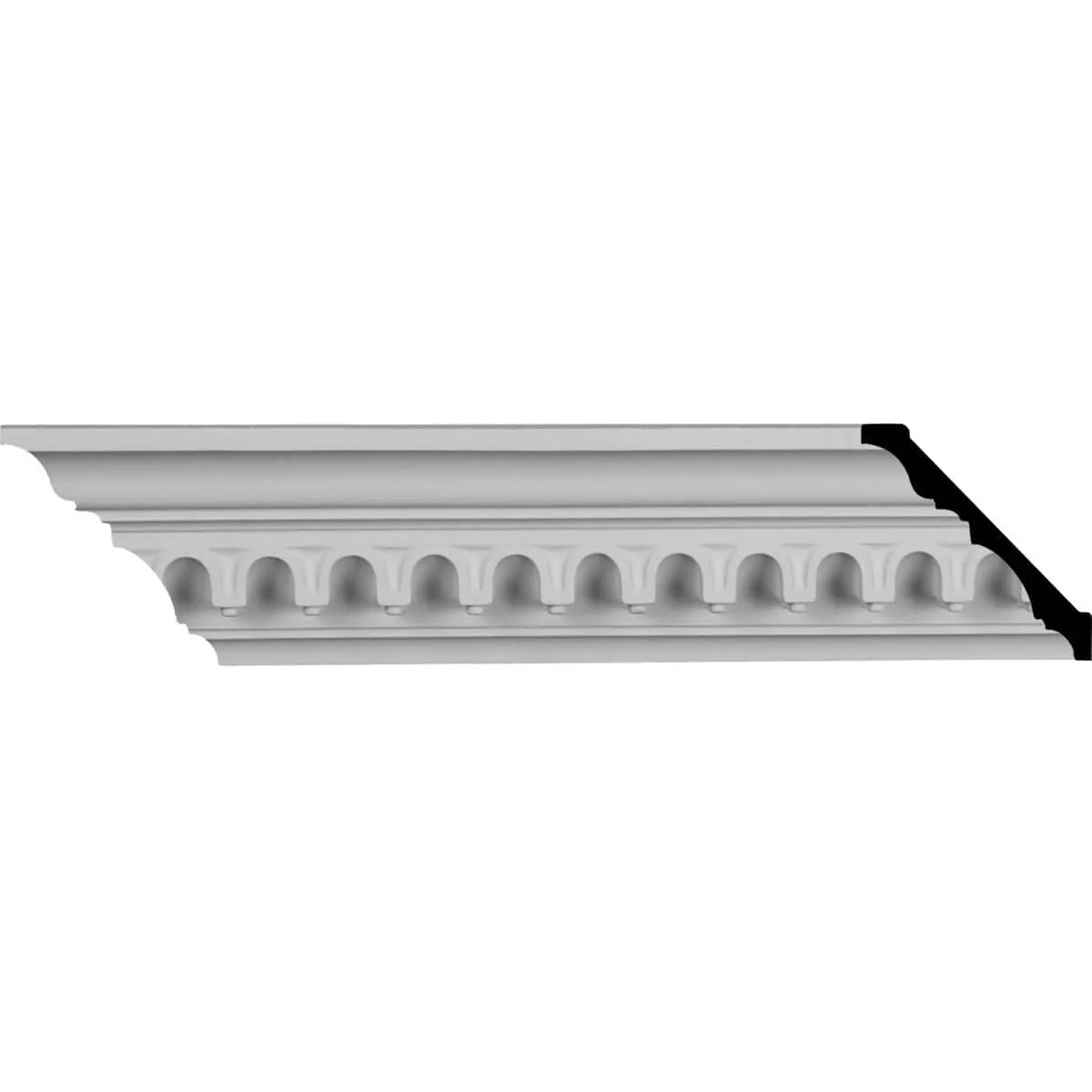 Heaton Crown Moulding, 3 7/8"H x 4"P x 5 5/8"F x 94 1/2"L