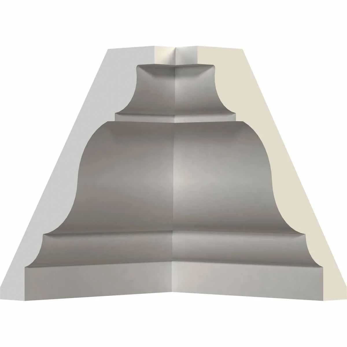 Inside Corner for Moulding CM1108-C, 3 1/8"P x 3 1/2"H