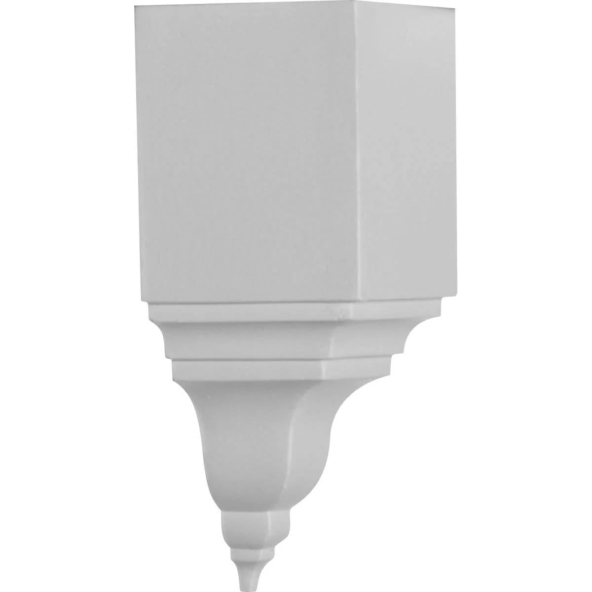 Inside Corner for Moulding Profiles Less than 3 1/8"P and 3 7/8"H, 3 1/8"P x 3 1/8"W x 7 3/4"H