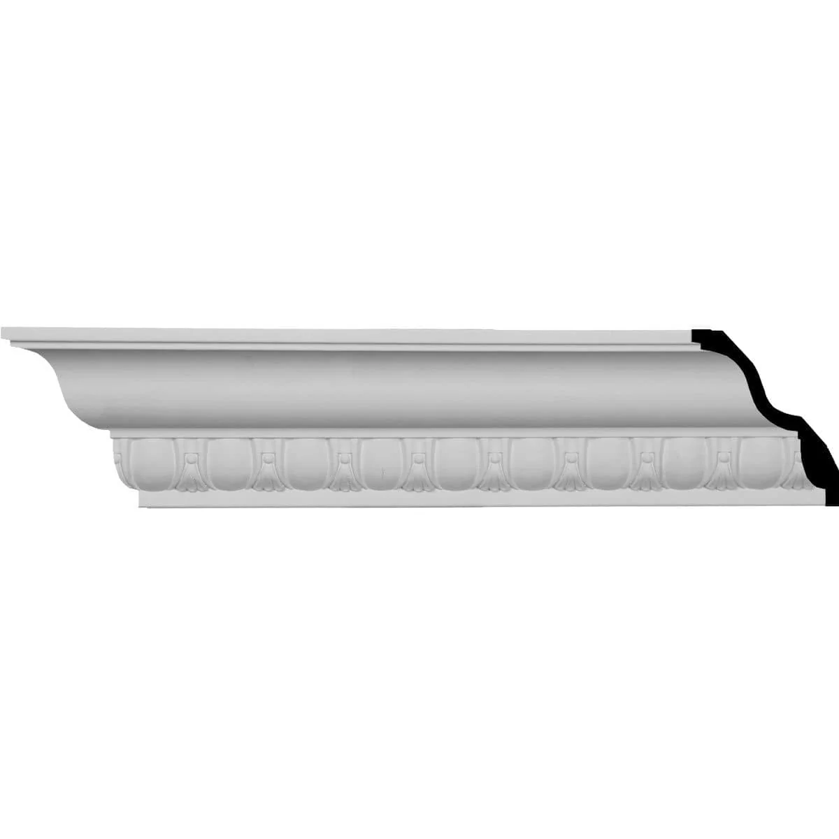 Jackson Crown Moulding, 3 5/8"H x 3 1/4"P x 5"F x 94 1/2"L, (1 5/8" Repeat)