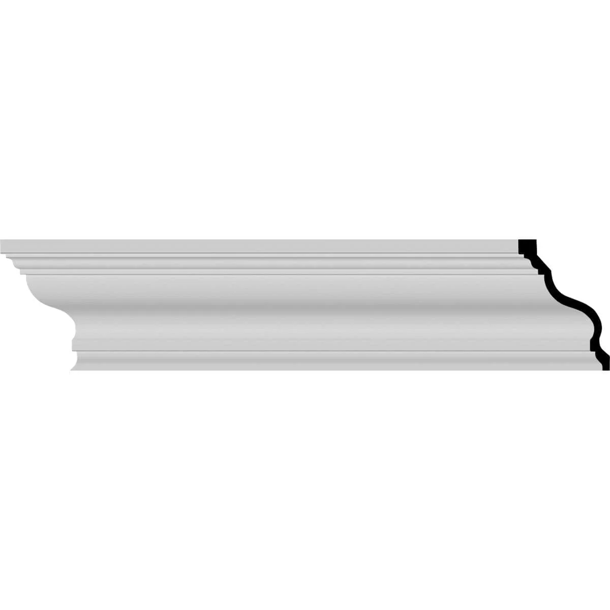 Jackson Crown Moulding, 5 1/4"H x 7 7/8"P x 9 5/8"F x 94 1/2"L