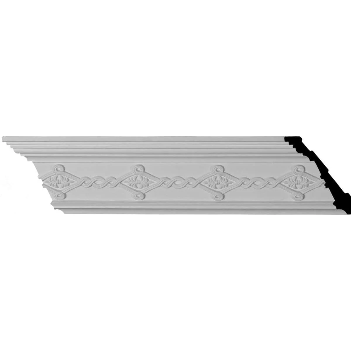 Kendall Crown Moulding, 4 1/8"H x 3 5/8"P x 5 1/2"F x 94 1/2"L