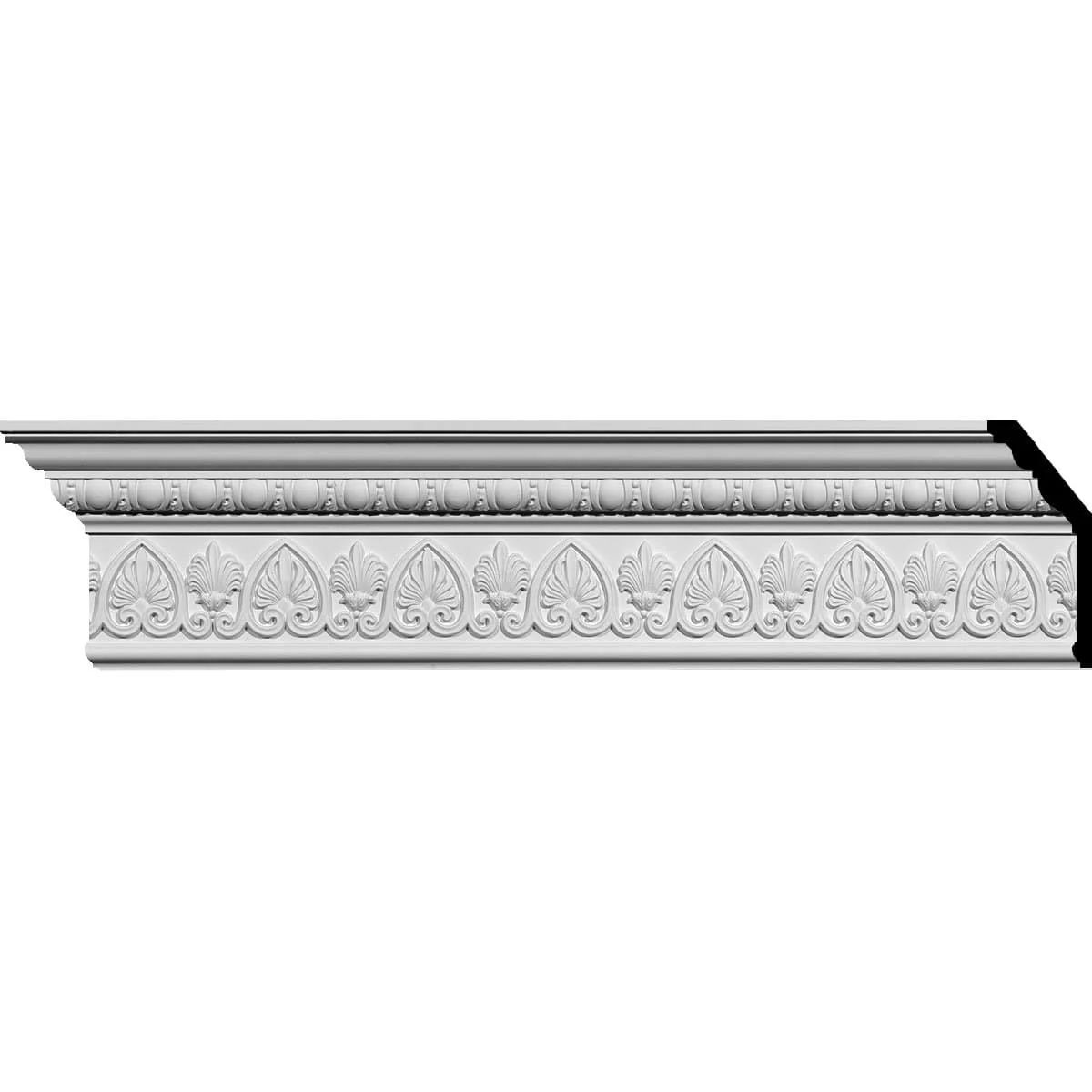 Kirke Crown Moulding, 6 3/8"H x 2 1/2"P x 7"F x 94 1/2"L