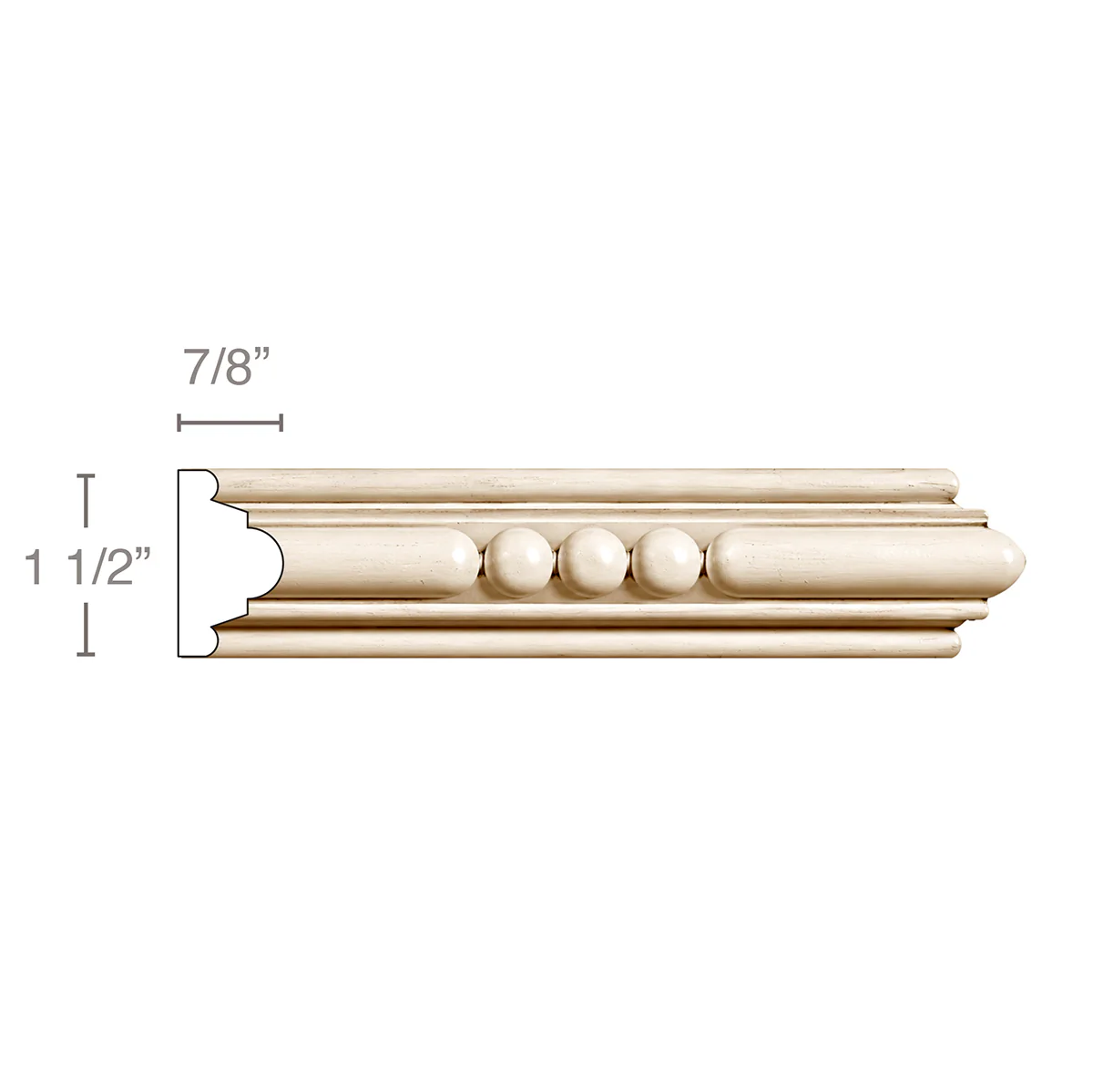 Large Bead and Barrel (Repeats 5), 1 1/2''w x 7/8''d