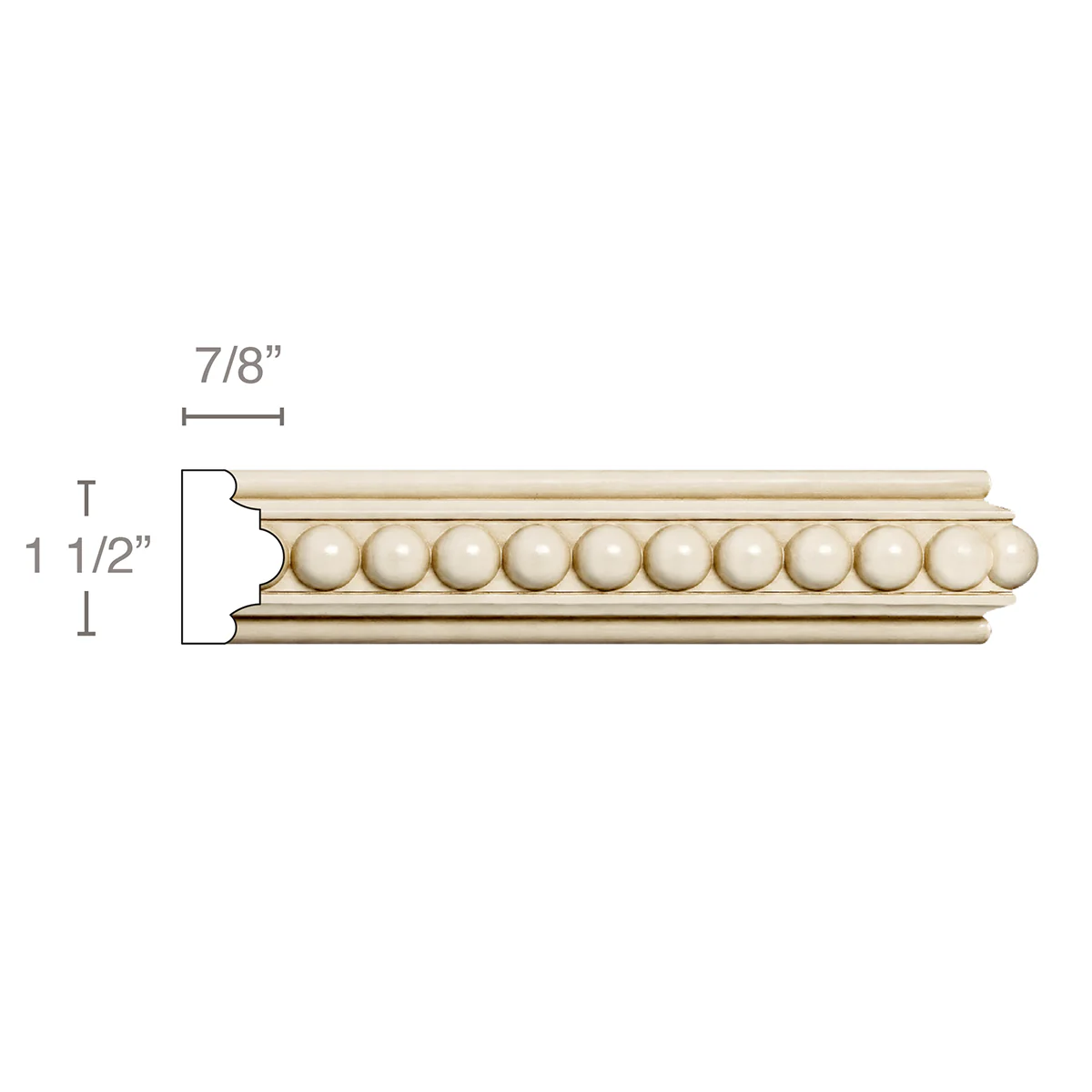 Large Beads (Repeats 1/2), 1 1/2''w x 7/8''d