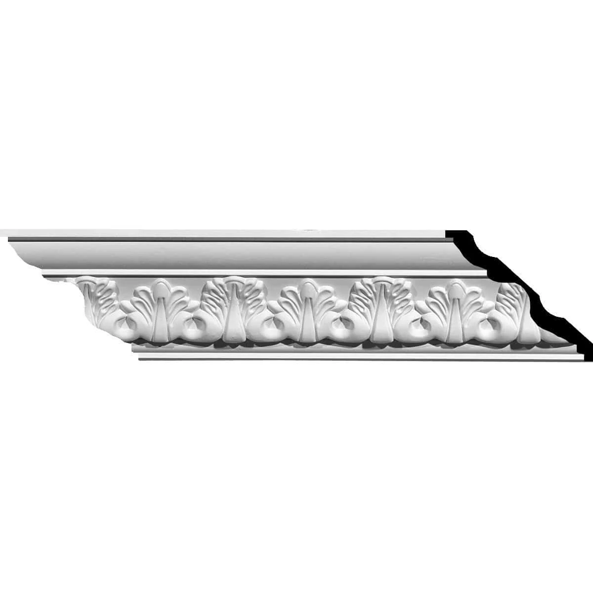 Legacy Acanthus Leaf Crown Moulding, 3 1/8"H x 3 1/2"P x 4 3/4"F x 94 1/2"L
