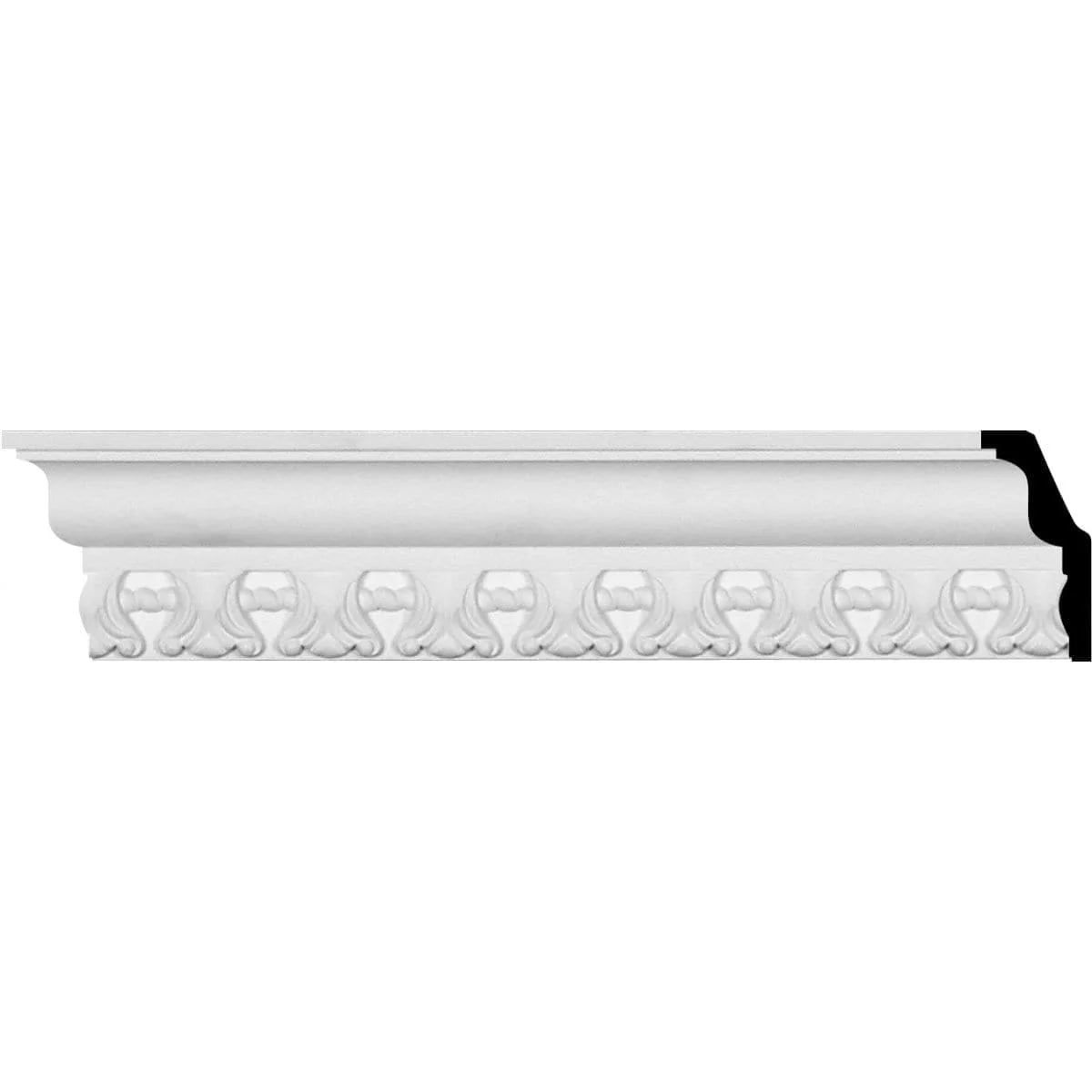 Loera Crown Moulding, 3 1/8"H x 1 5/8"P x 3 1/2"F x 94 1/2"L