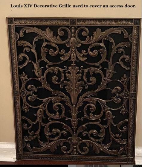 Louis XIV style grille for Duct Size of 24"- Please allow 1-2 weeks. - Image 7