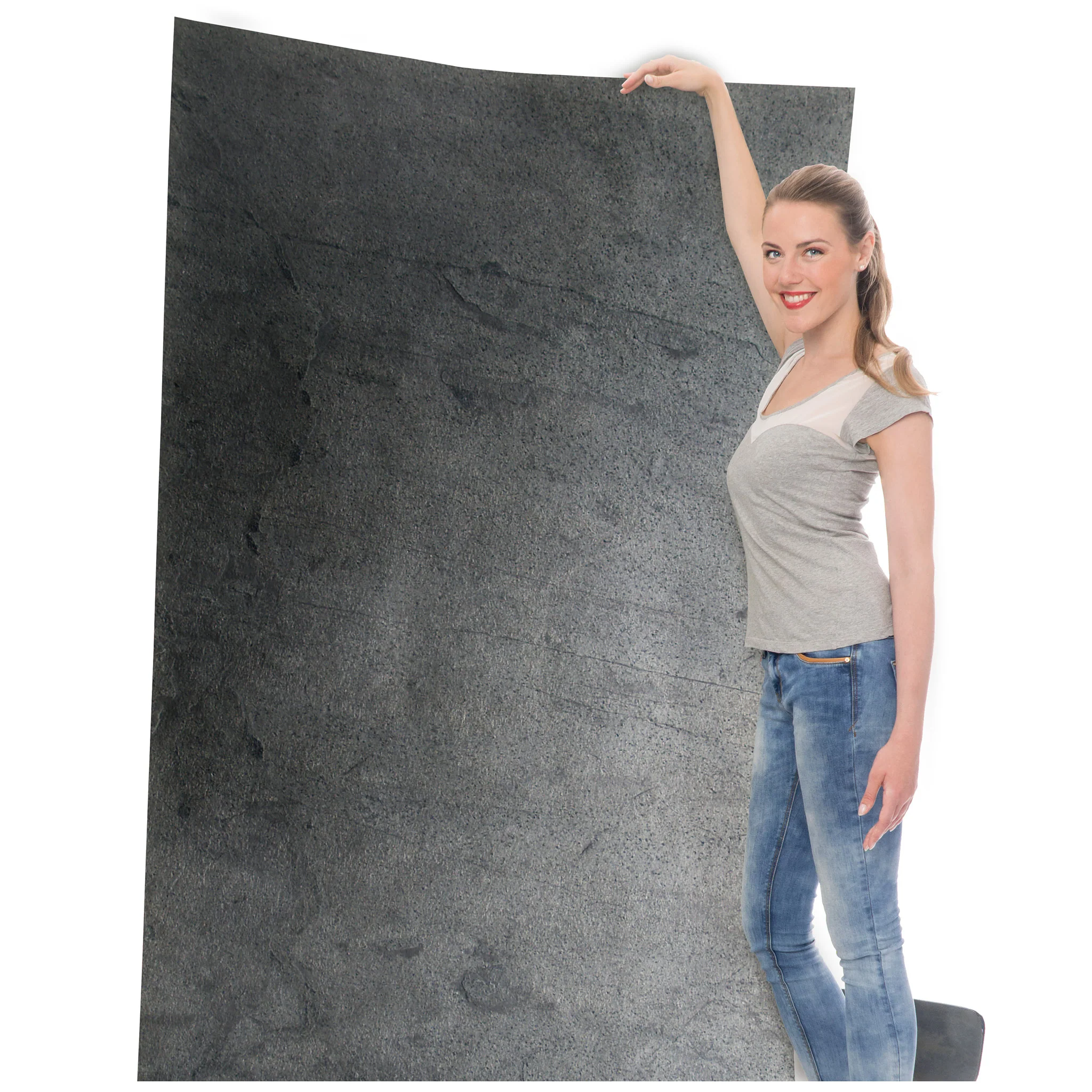 Silver Grey, Natural Slate Veneer - 47 1/4" W x 94 1/2" L - Sold By Panel