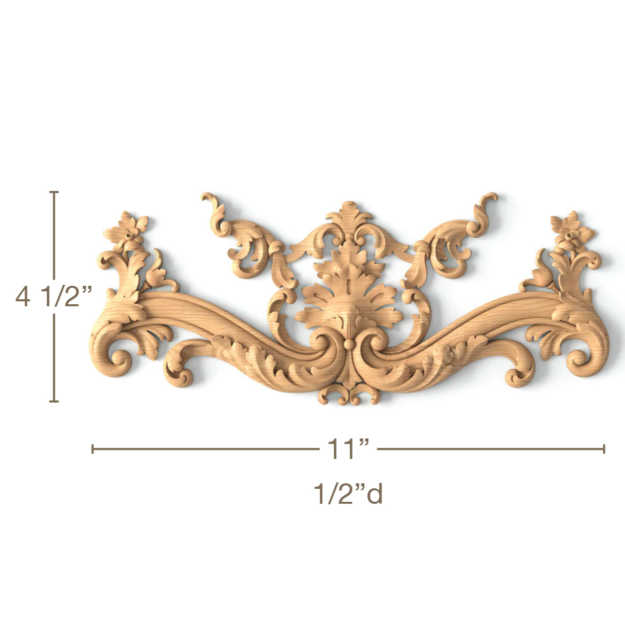 Majestic Crest, 11"w x 4 1/2"h x 1/2"d