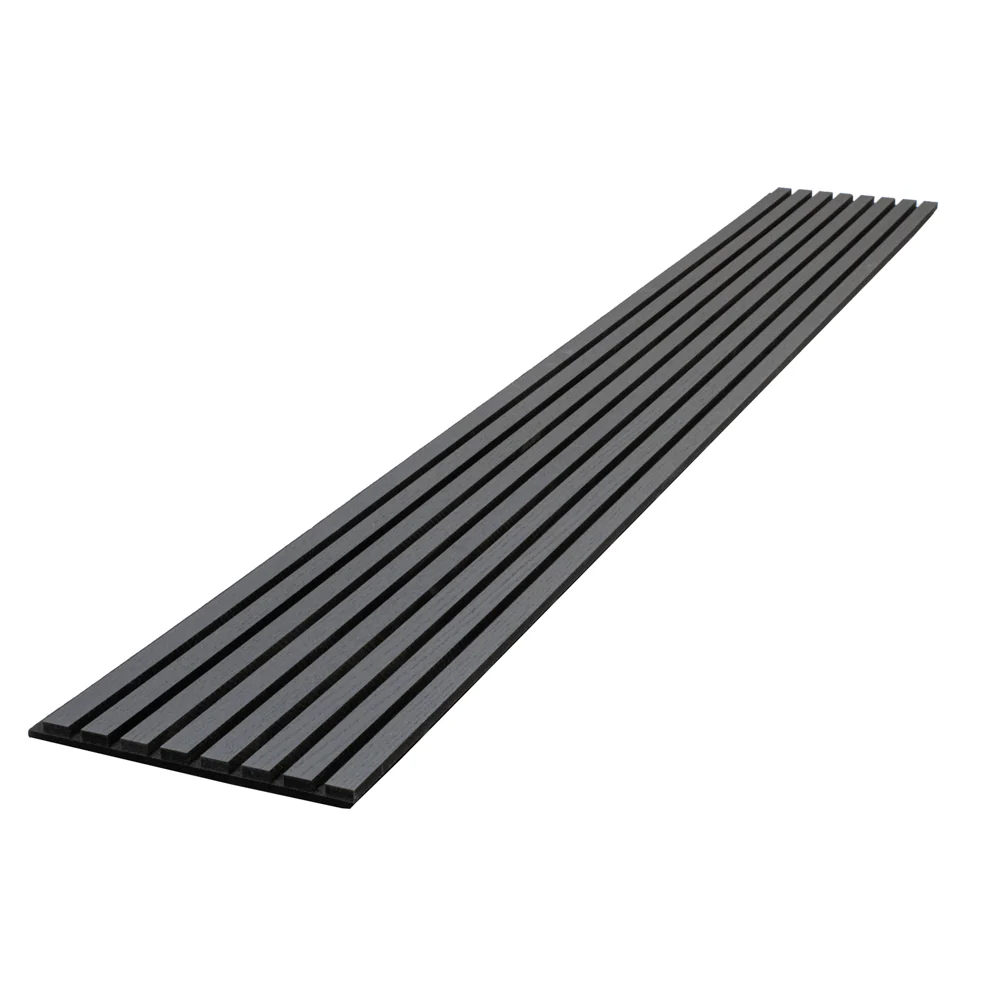 Matte Black Oak Acoustic Panel, Varnished Wood - Harmony Series - Sold 2 Panels Per Carton - Image 4