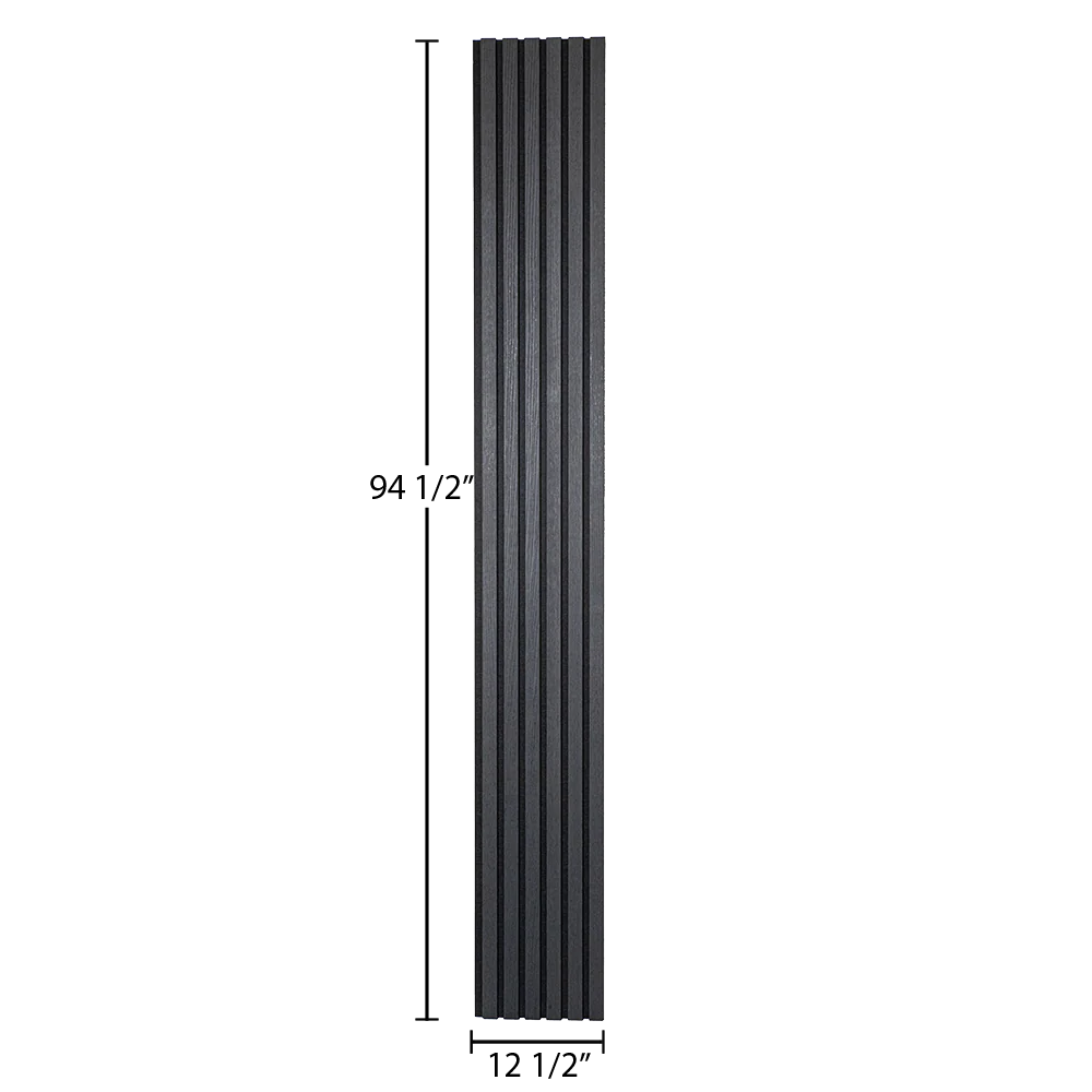 Matte Black Oak Acoustic Panel, Varnished Wood - Harmony Series - Sold 2 Panels Per Carton - Image 9