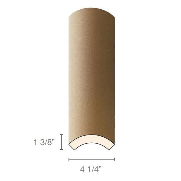 MDF Radius Corners, Econo Qtr Rnd (accepts 3/4" plywood), 3" Radius, 4 1/4"W x 1 3/8"D x 97"L - Image 2