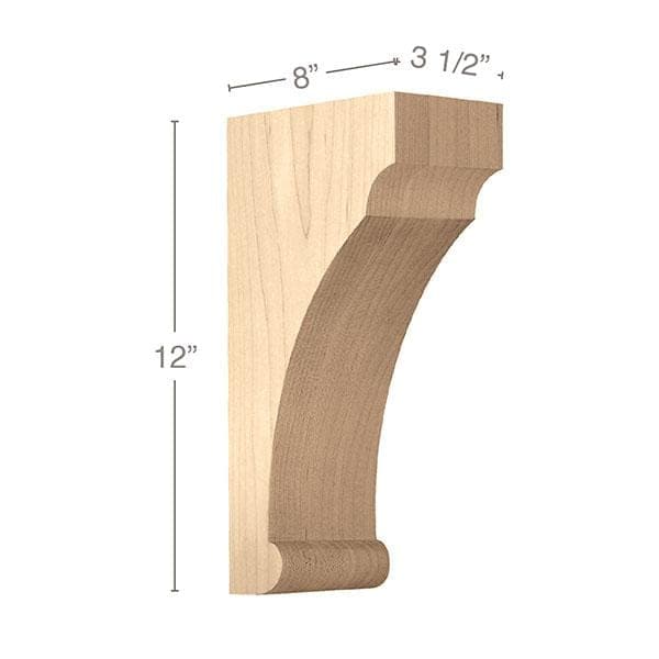 Medium Corbel, 3 1/2"w x 12"h x 8"d
