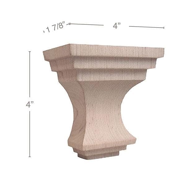 Metro Extra Small Corbel, 4"w x 4"h x 1 7/8"d