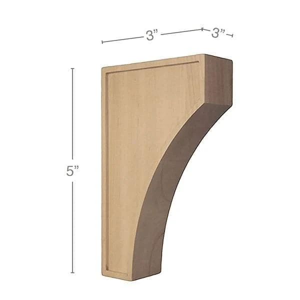 Mission Extra Small Corbel, 3"w x 5"h x 3"d