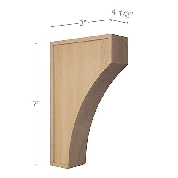 Mission Small Corbel, 3"w x 7"h x 4 1/2"d