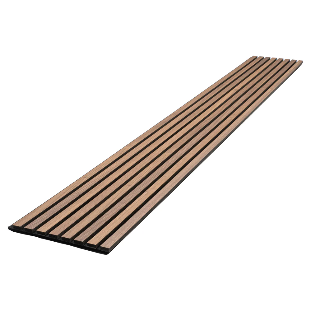 Natural Walnut Acoustic Panel, Varnished Wood (1-1/2" Wide Slats) - Sold 2 Panels Per Carton - Image 8
