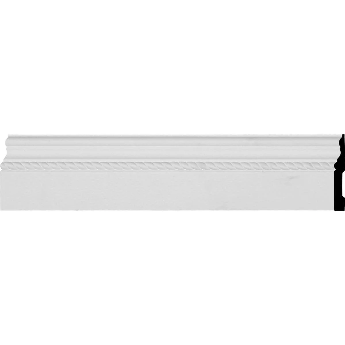 Rope Baseboard Moulding, 4 7/8"H x 5/8"D x 94 1/2"L, Usually ships in 2-3 days