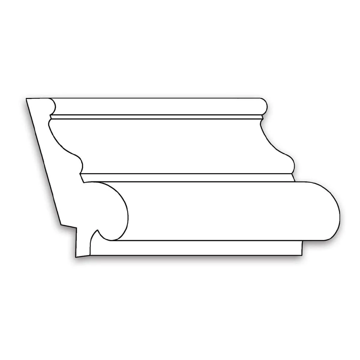 Panel Mould, 2 5/8"w x 1 1/16"d, (lips 3/4)