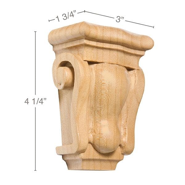 Petite Corbel (Sold 2 per card), 3''w x 4 1/2''h x 1 3/4'' d