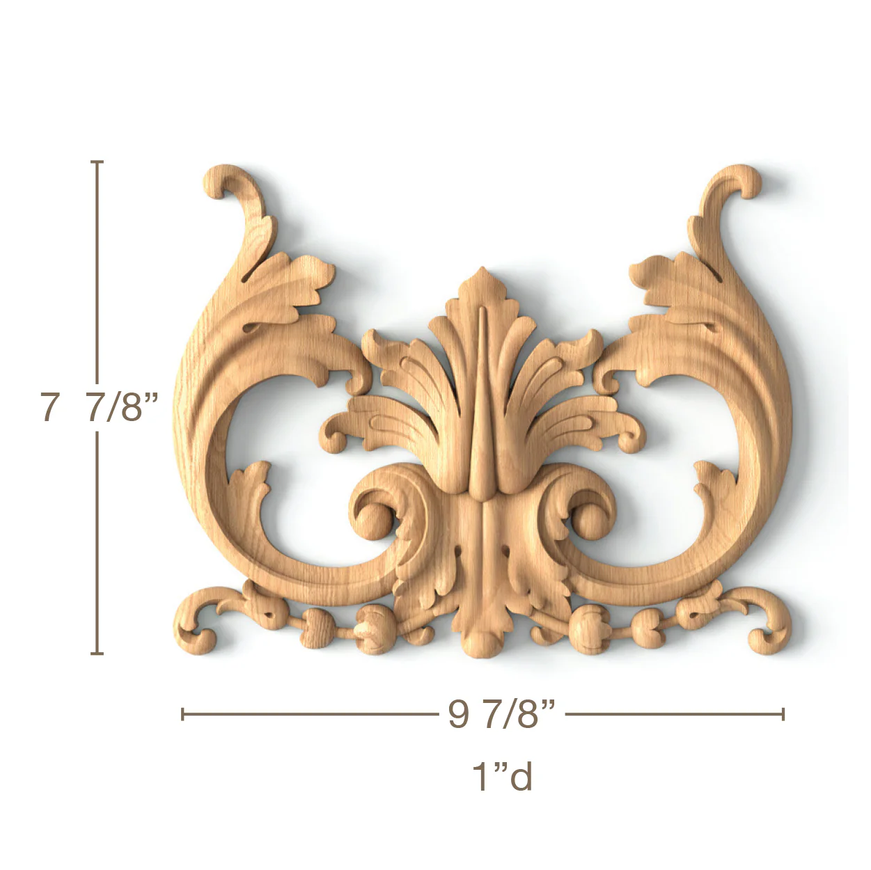 Scrolling Acanthus Crest Fits CEN554, 9 7/8"w x 7 7/8"h x 1"d, SPECIAL ORDER