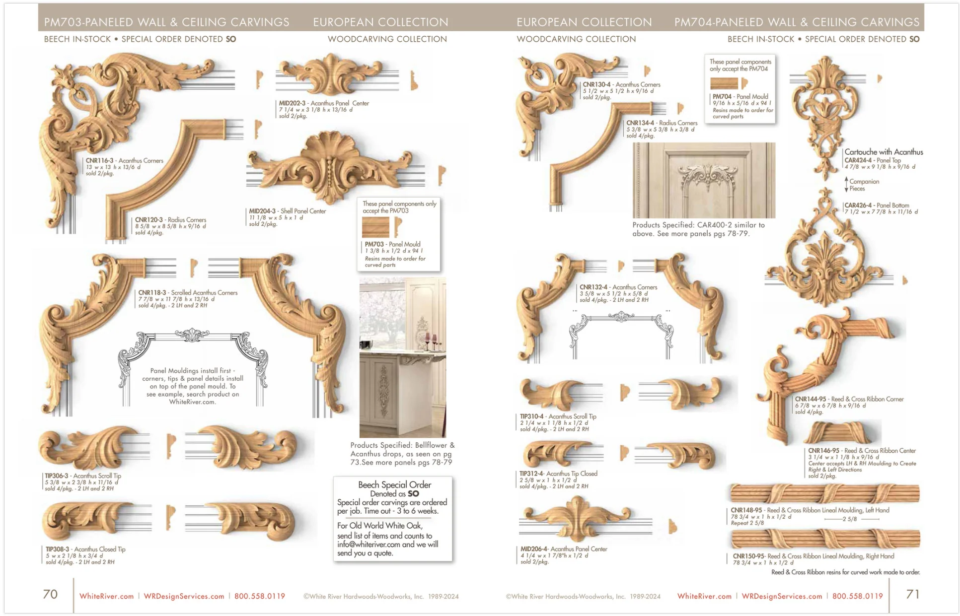 Acanthus Corners Pair, 13"w x 13"h x 13/6"d - Image 3