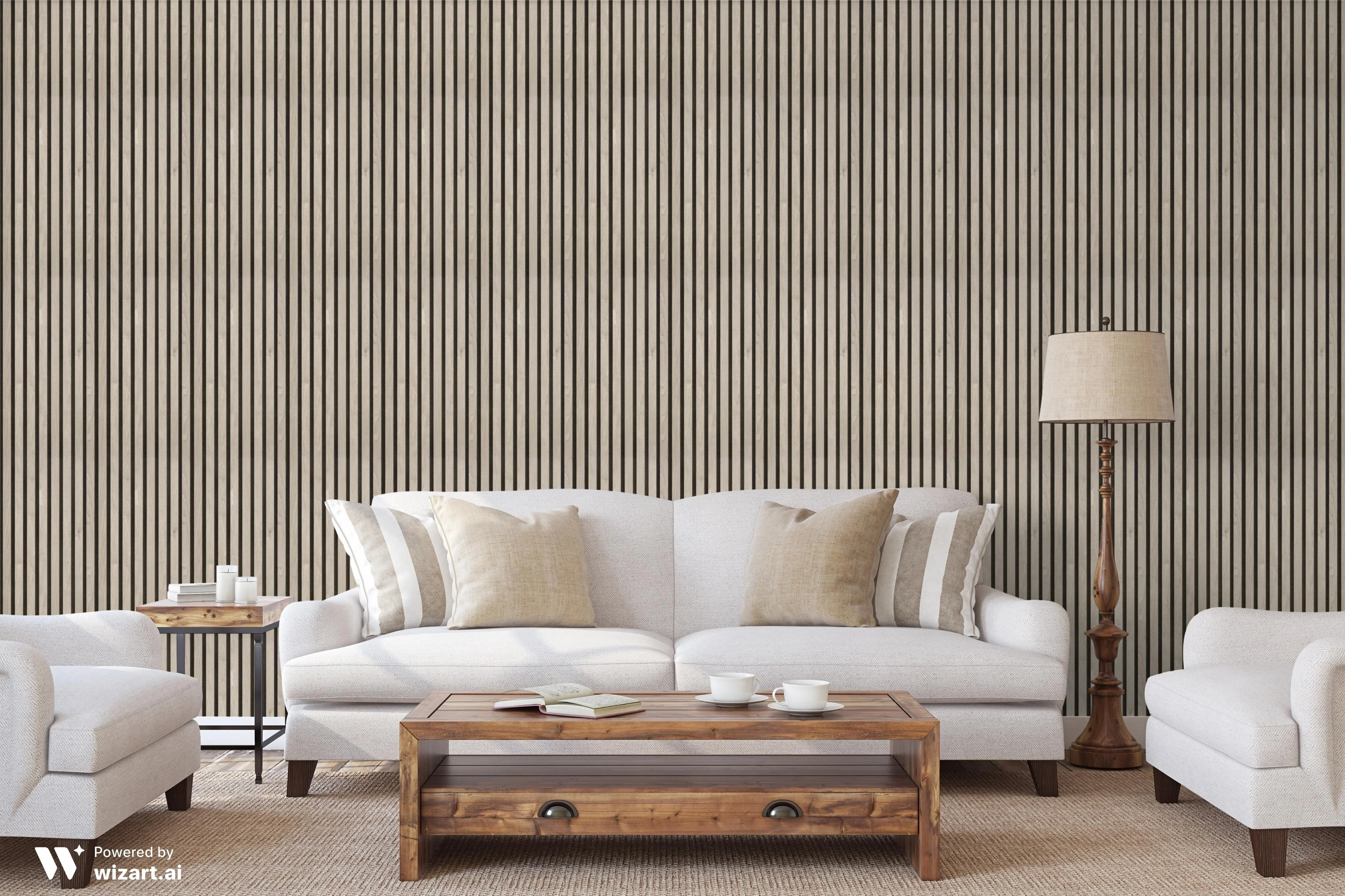 Silver Gray Oak Acoustic Panel, Veneer 1" Wide Slats - Harmony Series - Sold 2 Panels Per Carton