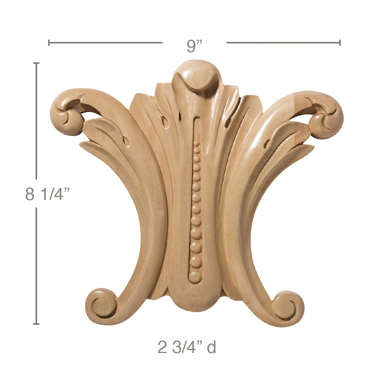 Small Keystone, 9"w x 8 1/4"h x 2 3/4"d