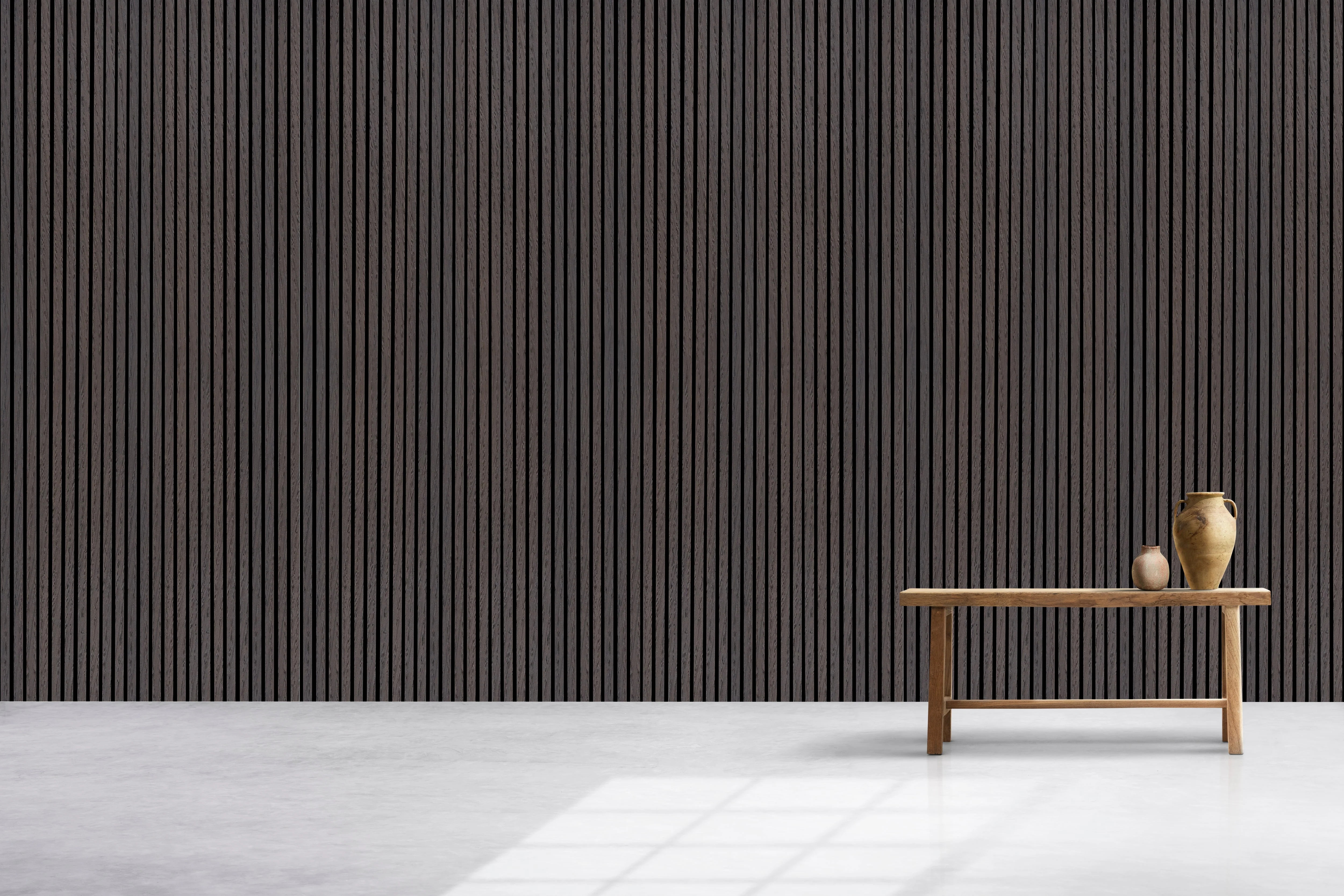 Smokey Oak Veneer Acoustic Panel, Veneer 1" Wide Slats - Harmony Series - Sold 2 Panels Per Carton - Image 11