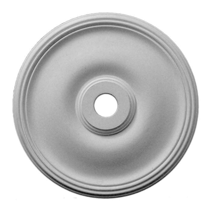 Smooth Medallion, Plaster, 24 3/8"w x 24 3/8"h x 1 3/4"d, Made To Order