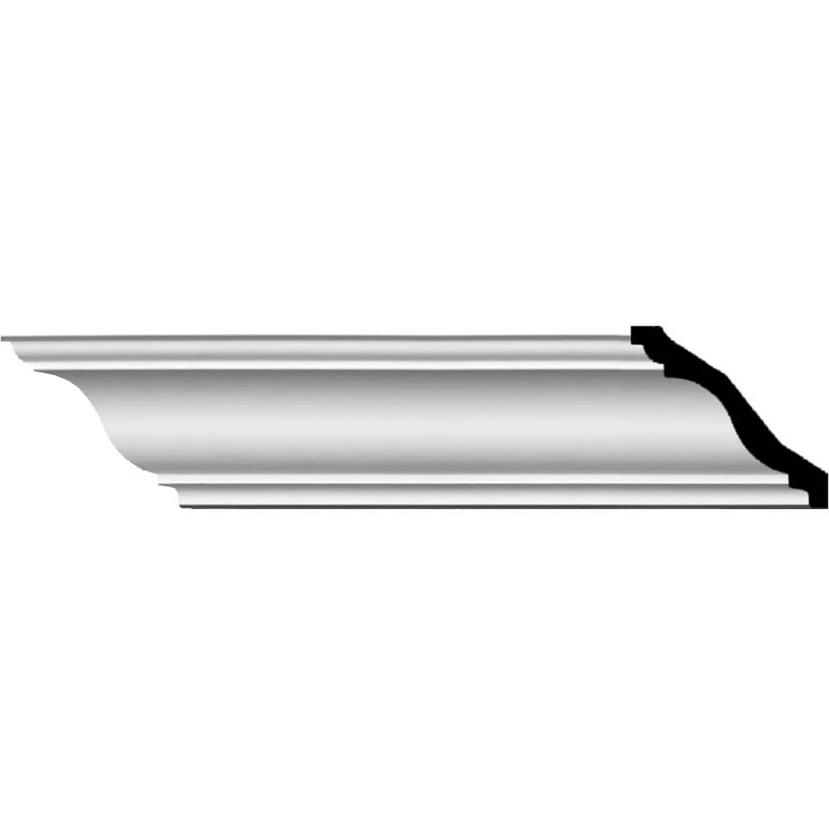 Strasbourg Traditional Crown Moulding, 4 7/8"H x 4 3/8"P x 6 1/2"F x 94 1/2"L