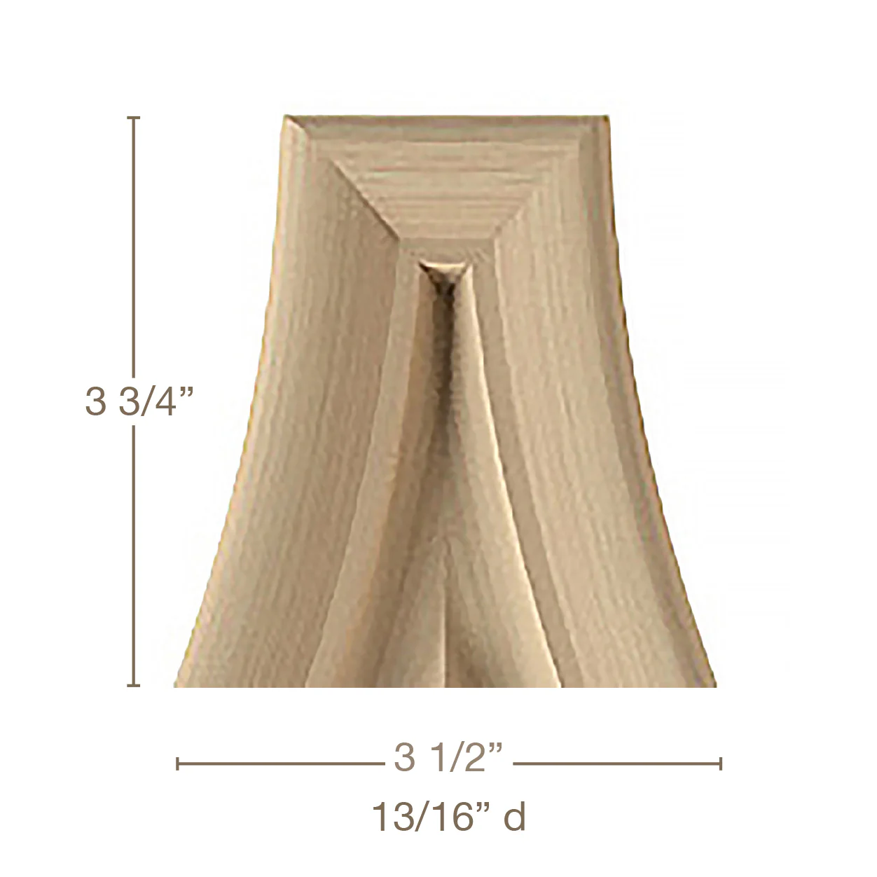Tracery Ceiling Tip, 13/16" x 3 1/2" x 3 3/4", Resin, (Set of 8) - Image 3