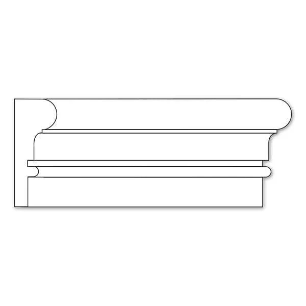 Traditional Panel Moulding, 2 1/2'w x 1''d