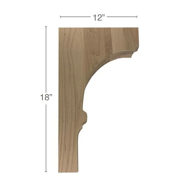 Trim To Fit Corbel, 1 3/4"w x 18"h x 12"d