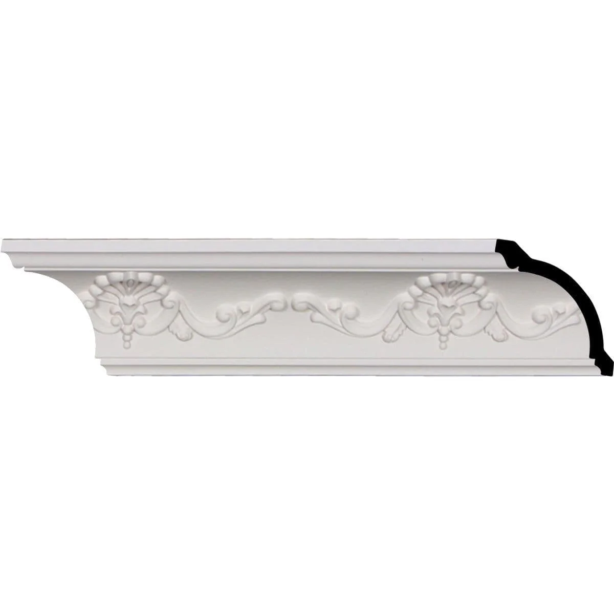 Versailles Crown Moulding, 3 3/8"H x 3 1/2"P x 4 7/8"F x 94 1/2"L, (8" Repeat)