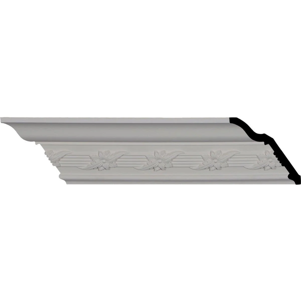 Winston Crown Moulding, 4"H x 3 5/8"P x 5 3/8"F x 94 1/2"L, (3 1/2" Repeat)