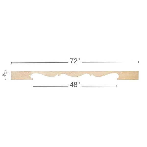 X-Large Valance, 72"w x 4"h x 3/4"d